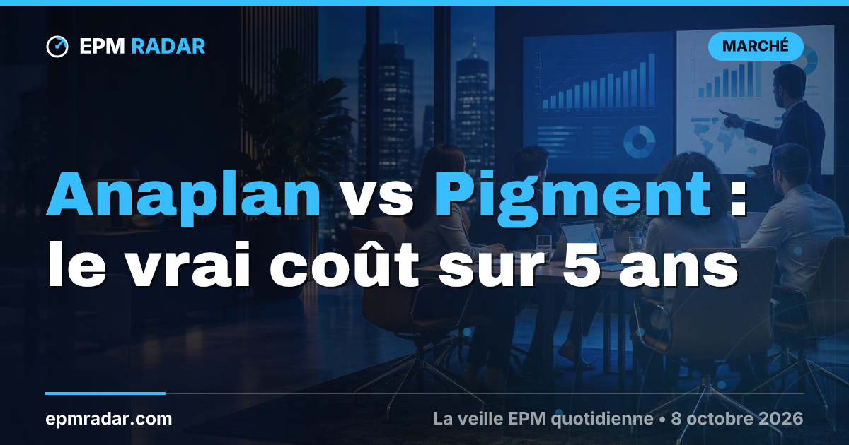 Anaplan vs Pigment : le vrai coût sur 5 ans