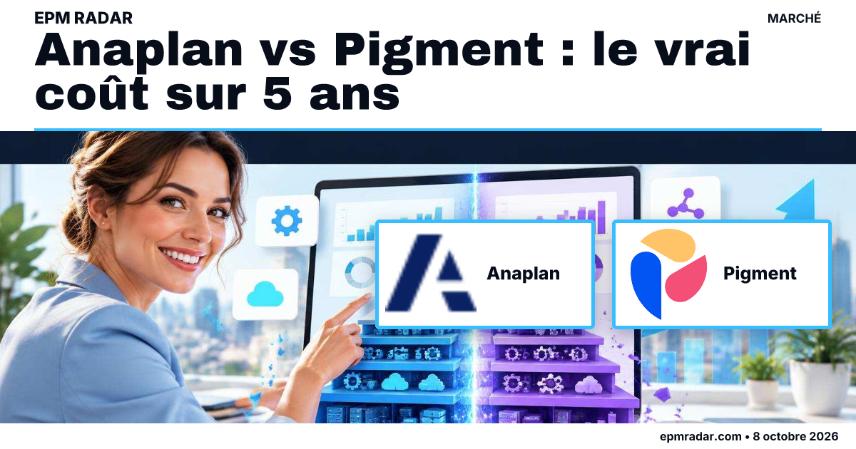 Anaplan vs Pigment : le vrai coût sur 5 ans