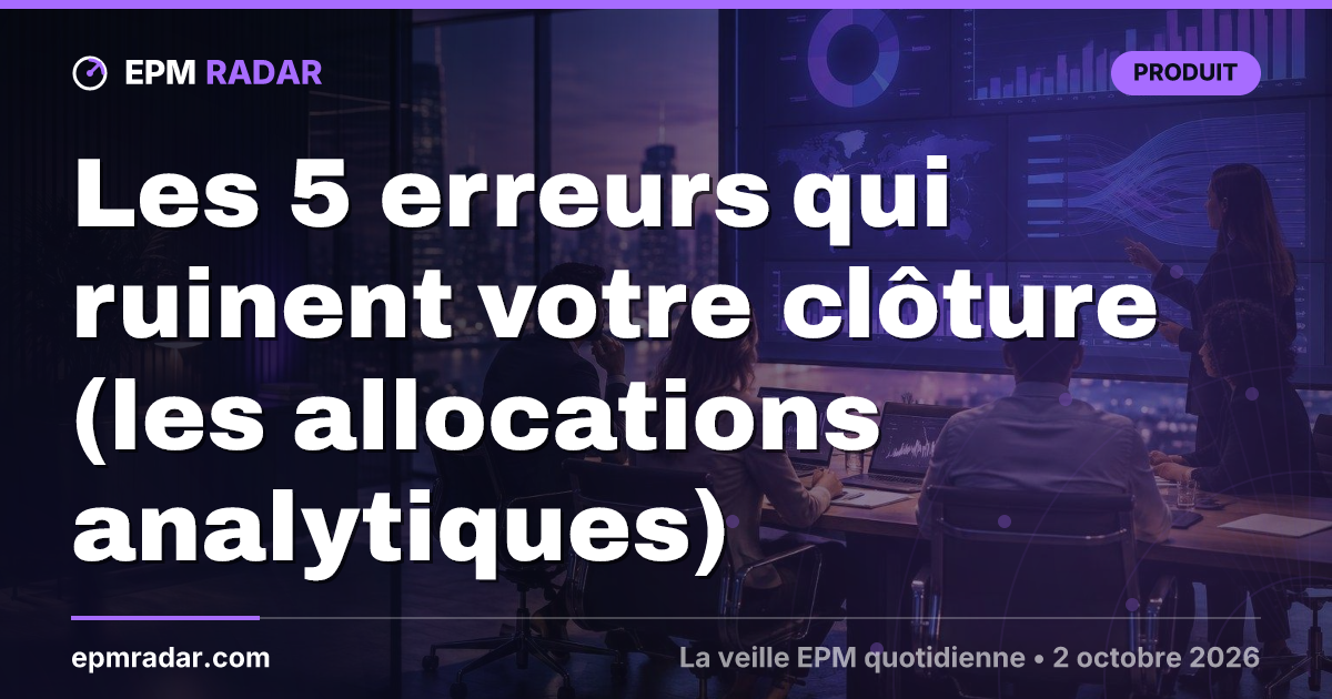 Les 5 erreurs qui ruinent votre clôture (les allocations analytiques)