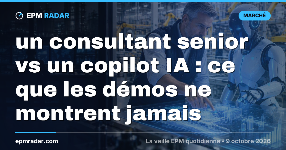 un consultant senior vs un copilot IA : ce que les démos ne montrent jamais